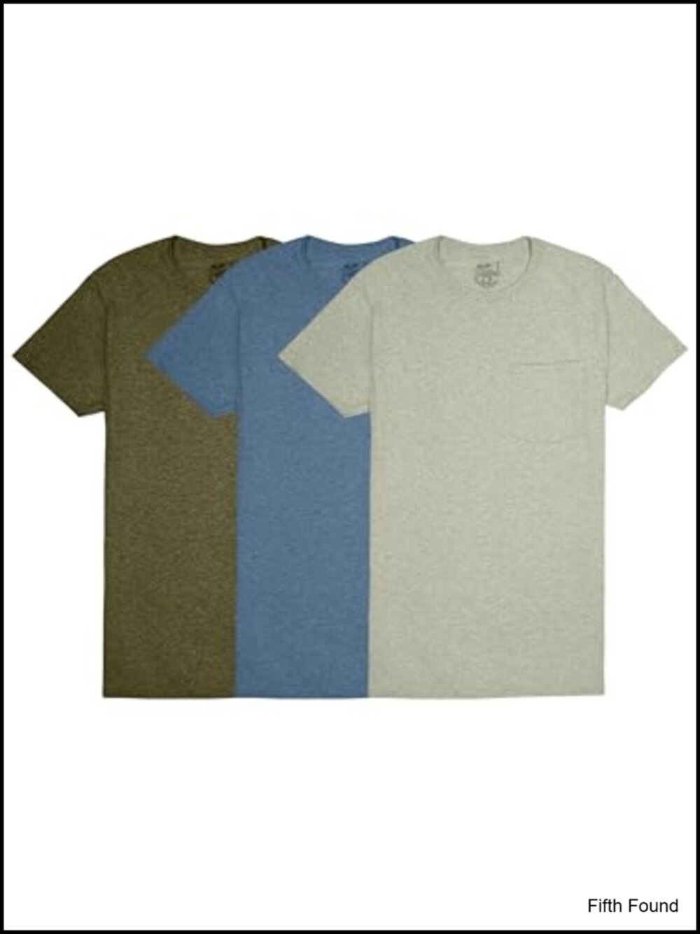 Men's Moisture Wicking Pocket Tees, Tag Free Crew Neck Short Sleeve (3 Pack)